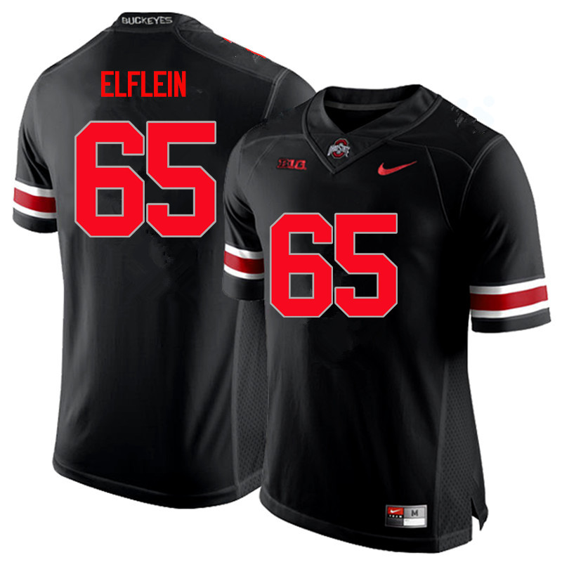 Men Ohio State Buckeyes #65 Pat Elflein College Football Jerseys Limited-Black